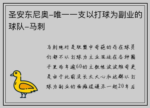 圣安东尼奥-唯一一支以打球为副业的球队-马刺
